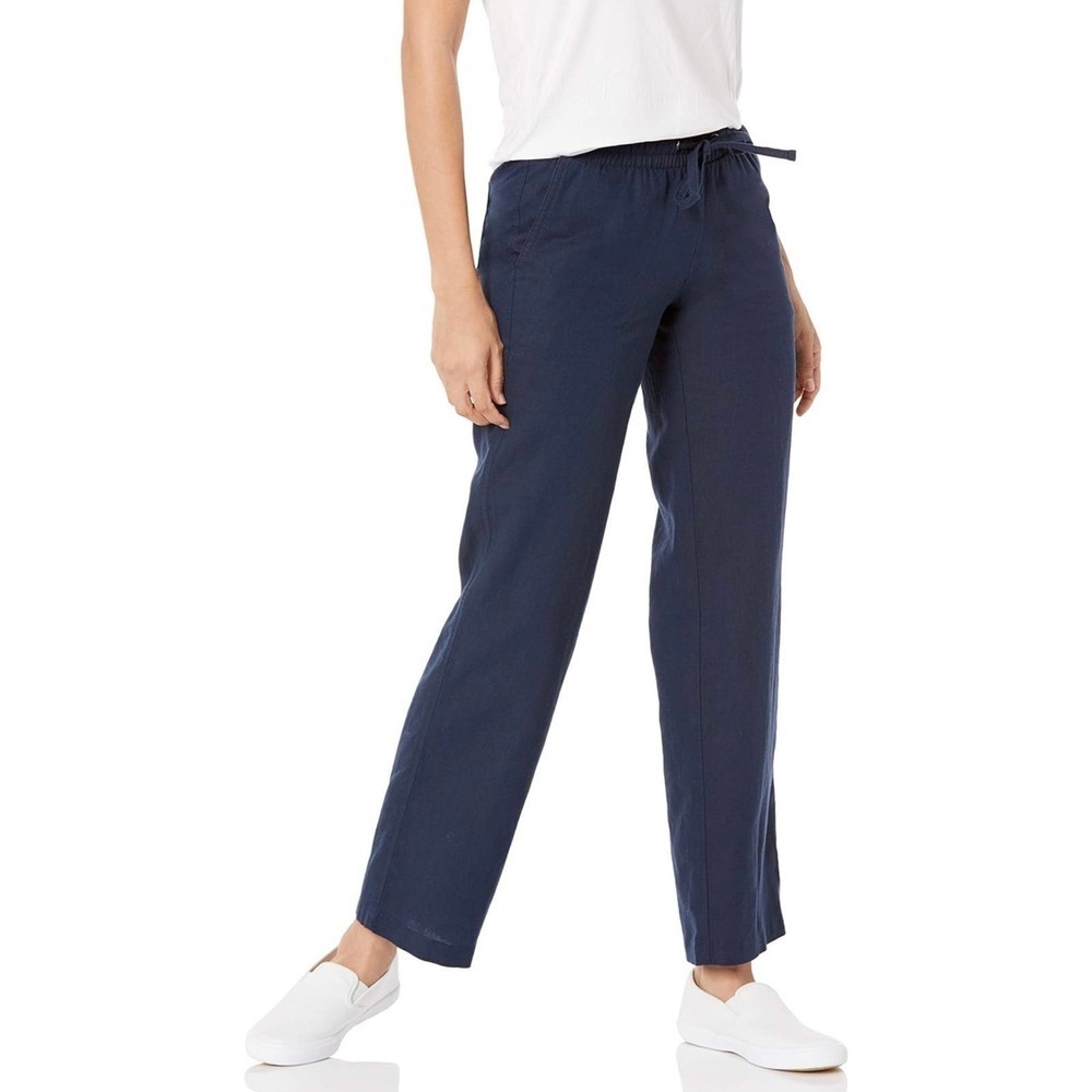 Amazon Essentials Women's‎ Linen Blend Drawstring Wide Leg Pants